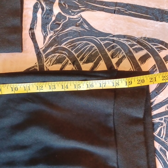 DOLLSKILL 2X BLACK LONG-SLEEVED SWEATSHIRT WITH PUNK ANARCHY IN RED ON FRONT - Picture 8 of 13